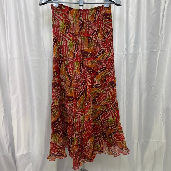 Ruby Rd. Multicolor Abstract Print Maxi Skirt Size 6 Ankle Length Fall Ready - Picture 2 of 6